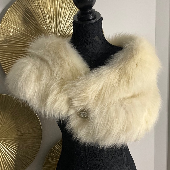 Vintage Real Artic Fox Fur Wrap - Picture 2 of 5